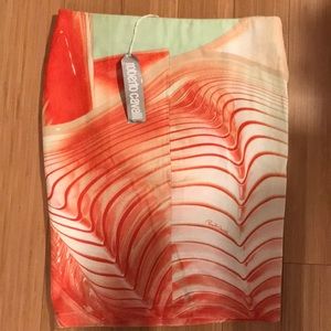 Roberto Cavalli cotton printed mini skirt